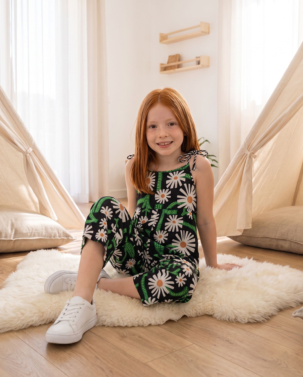 Moda infantil · look completo em cenário da CASA ART